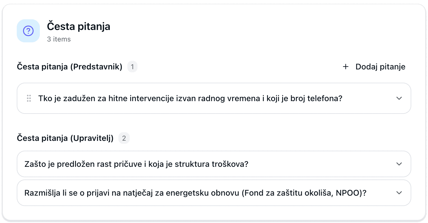 Kućni red i FAQ